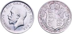 World Coins - Great Britain United Kingdom Kingdom 1916 ½ Crown - George V (1st type) Silver (.925) Royal Mint (Tower Hill) (29530000) 14.14g AU  KM 818.1 Sp 4011