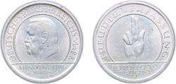 World Coins - Germany - 1871-1948 Weimar Republic 1929 A 5 Reichsmark (Weimar Constitution) Silver (.500) (325000) 24.94g AU KM 64 Dav GT III 971