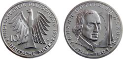 World Coins - Germany Federal republic 1994 G 10 Deutsche Mark 250th birthday of Johann Gottfried Herder
