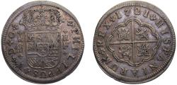 World Coins - Spain Kingdom Felipe V 1721 F 2 Reales 6g