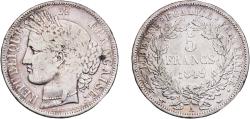 World Coins - France Second Republic 1849 A 5 Francs (Ceres, 2nd republic) Silver (.900) Paris Mint (7592522) 24.52g VF Franc 2014 327/1 KM 761.1