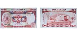 World Coins - Uganda Republic 1986 1000 Shillings Paper UNC  P 26