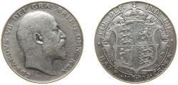 World Coins - Great Britain United Kingdom 1904 ½ Crown - Edward VII Silver (.925) (709600) 14g VF KM 802 Sp 3980