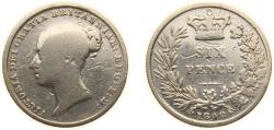 World Coins - Great Britain United Kingdom 1842 6 Pence - Victoria (1st portrait; 1st type) Silver (.925) (601900) 2.83g VF KM 733 Sp 3908 Sp 3909