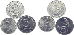 World Coins - Indonesia Republic 3 Lots