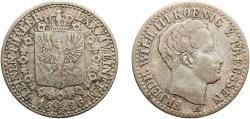 World Coins - Germany Kingdom of Prussia German states 1826 A ⅙ Thaler - Friedrich Wilhelm III Silver (.52083) Berlin Mint (3301423) 5.18g VF KM 411
