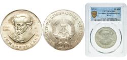 World Coins - Germany German Democratic Republic Democratic republic 1974 20 Mark (Immanuel Kant) Silver (.625) (96000) 20.9g PCGS MS 65  KM 53