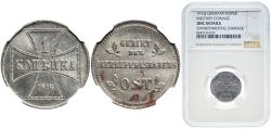 World Coins - Germany Second Empire 1916 J 1 Kopeck - Wilhelm II (Military Coinage) Iron Hamburg Mint (7682000) 2.8g NGC UNC  KM 21 Schön 1 ParM 1 J N 601 Bit 6 Bit 7