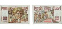 World Coins - France Provisional Government of the French Republic 1952 100 Francs - Young peasant (type 1945) Paper (60000000) VF Holed  P 128 Fay 28