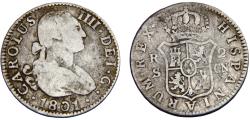 World Coins - Spain Kingdom Carlos IV 1801 S CN 2 Reales
