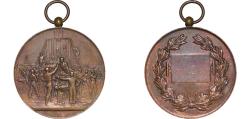World Coins - France Republic ND Medal - Physical education Bronze 55.61g AU