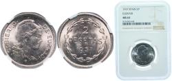 World Coins - Basque Country, Autonomous Region of 1937 2 Pesetas (Euzkadi) Nickel (2000000) 8.5g NGC MS 63 KM 2