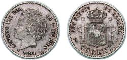 World Coins - Spain Kingdom 1894 