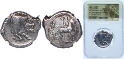 Ancient Coins - Greece (ancient) Gela Ephesos 465 BC - 450 BC Tetradrachm (Sicily) Silver 16.42g NGC CH VF Jenkins 228 SNG Lockett 752