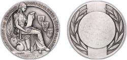 World Coins - France Fifth Republic ND Medal - Fédération des oeuvres post-scolaires laïques de la Loire Silver plated bronze 63.95g UNC