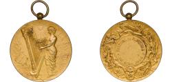 World Coins - France Third Republic 1908 Medal - Festival de Montoire Bronze gilded 58.68g AU