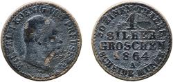 World Coins - Germany Kingdom of Prussia 1864 A 1 Silbergroschen - William I Billon (.220 silver) Berlin Mint 1.98g F  AKS 103 Olding FR 415, 418, 421 Jaeg 9 Pr 89 KM 485 Neum 14
