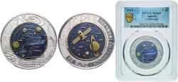 World Coins - Austria Second Republic 2015 25 Euro (Cosmology) Bimetallic: niobium centre in silver (.900) ring Vienna Mint (65000) 16.5g PCGS MS 69  KM 3238