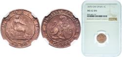 World Coins - Spain Kingdom 1870 