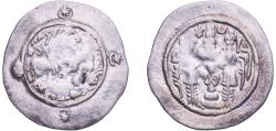 Ancient Coins - Persian Empires Sasanian Empire 531 - 579 AR Drachm - Khusru I Silver (.900) 4.08g VF