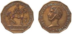 World Coins - France Kingdom 1845 Jeton - Louis-Philippe I (Ferdinand Philippe, DUC D'ORLEAN) Brass 6.4g AU