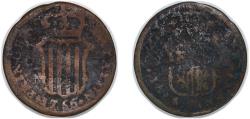 World Coins - Spain Principality of Catalonia Spanish states 1756 Ardite - Ferdinand VI Copper La Seca Mimt 2.07g VF Cal 701