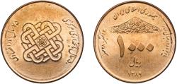 World Coins - Iran Islamic Republic AH1389 (2010) 1000 Rials (World Statistics Day) Aluminium bronze 5.71g UNC  KM 1284