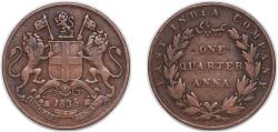 World Coins - India India - British 1935 ¼ Anna East india Company Copper 6.13g VF KM 446