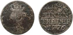 World Coins - Germany Kingdom of Prussia 1776 A 1⁄48 Thaler - Frederick II Billon (.250 silver) Berlin Mint (53697000) 1.24g VF  Olding FR 148 KM 327 Schön DM B149 Neum 512 Schr 811-829