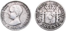 World Coins - Spain Kingdom 1889 