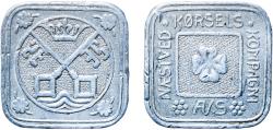 World Coins - Denmark Kingdom ND Token - Næstved Kørsels Kompagni Aluminium 1.23g UNC