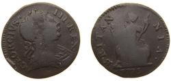 World Coins - Great Britain United Kingdom 1773 1 Farthing - George III (1st issue) Copper Royal Mint (Tower of London) 2.76g VF KM 602 Sp 3775