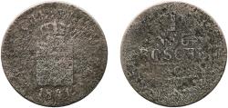 World Coins - Germany Kingdom of Saxony (Albertinian Line) 1841 1 Neugroschen / 10 Pfennige - Friedrich August II Billon (.229 silver) Dresden Mint (4500000) 1.7g F  AKS 107, 146 Jäg 10 SW 82 K