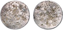 World Coins - Peru Spanish colony 1777 LIMAE MJ 8 Reales - Charles III (Colonial Milled Coinage) Silver (.903) Lima Mint 26.75g VF Chopmarked  KM 78