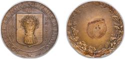 World Coins - France Republic ND Medal - Société des agriculteurs de France Bronze 26.87g AU