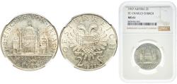 World Coins - Austria Federal State 1937 2 Schillings (St. Karl Church) Silver (.640) Vienna Mint (500000) 12g NGC MS 61  KM 2859 Schön 62