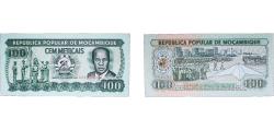 World Coins - Mozambique People's Republic 1989 100 Meticais (Modified arms) Paper UNC  P 130