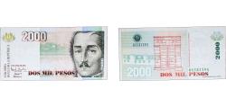 World Coins - Colombia Republic 2003 2000 Pesos (New seal) Paper UNC P 445 P 451