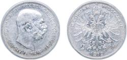 World Coins - Austria Archduchy of Austria Empire 1912 2 Corona - Francis Joseph I Silver (.835) (10244500) 10g AU KM 2821 Schön 20
