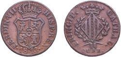 World Coins - Spain Principality of Catalonia Kingdom 1813 2 Quartos Copper Barcelona Mint 5.07g XF Cal 1527