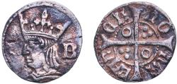 World Coins - Spain Principality of Catalonia Spanish states 1479 - 1516 ¼ Groat - Ferdinandus II (wavy hair) Silver (.958) Barcelona Mint 0.74g XF  Cru 1144