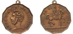 World Coins - France Kingdom 1842 Jeton - Louis-Philippe I (Ferdinand Philippe, DUC D'ORLEAN) Brass 6g XF