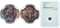 World Coins - Great Britain Kingdom 1889 1 Penny - Victoria (2nd portrait; Maundy issues) Silver (.925) (14000) 0.47g NGC MS 63 KM 770 Sp 3936