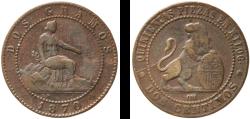 World Coins - Spain Provisional Government 1870 