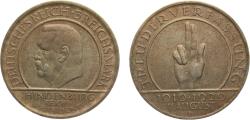 World Coins - Germany Weimar Republic 1929 D 3 Reichsmark 10th Anniversary of the Weimar Constitution 15g