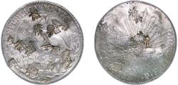 World Coins - Mexico Federal Republic 1860 Go PF 8 Reales Silver (.903) Guanajuato Mint 26.93g VF KM 377