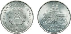 World Coins - Germany German Democratic Republic Democratic republic 1972 A 5 Mark (City of Meißen) Nickel brass Berlin Mint (10199353) 9.62g UNC KM 37