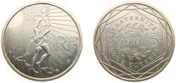 World Coins - France Fifth Republic 2008 15 Euro (La Semeuse) Silver (.900) (500000) 15g BU KM 1535