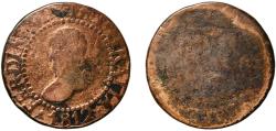 World Coins - Spain Kingdom of Majorca Spanish states 1812 12 Dineros - Fernando VII Copper Palma Mint 6.15g VF  C L51 Cal 1594
