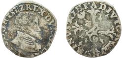 World Coins - Spanish Netherlands Duchy of Guelders 1571 ⅒ Philipsdaalder - Philip II Silver (.833) Nijmegen Mint 2.72g VF Clipped vdCh 2 27.29 Gelder Hoc 213-6c